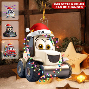 Cute Cartoon Vehicles - Personalized Acrylic Ornament