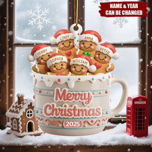 Cookie Crew Forever Personalized Acrylic Ornament - Christmas Birthday Gifts For Mom, Dad, Brother, Sister, Kids