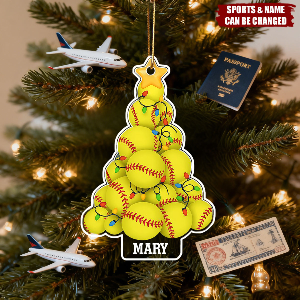 Golf Christmas Tree - Personalized Acrylic Ornament