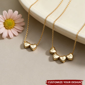 Personalized Initial Heart Letter Necklace - Mothers Day Gift