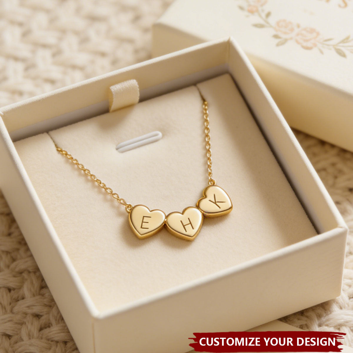 Personalized Initial Heart Letter Necklace - Mothers Day Gift