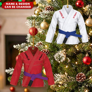 Custom Jiu Jitsu Uniform Ornament, Personalized BJJ Ornament