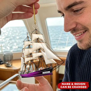 Sailboat Ornament, Sailing Ornament, Personalized Gift, Nautical Ornament, Boat Ornament