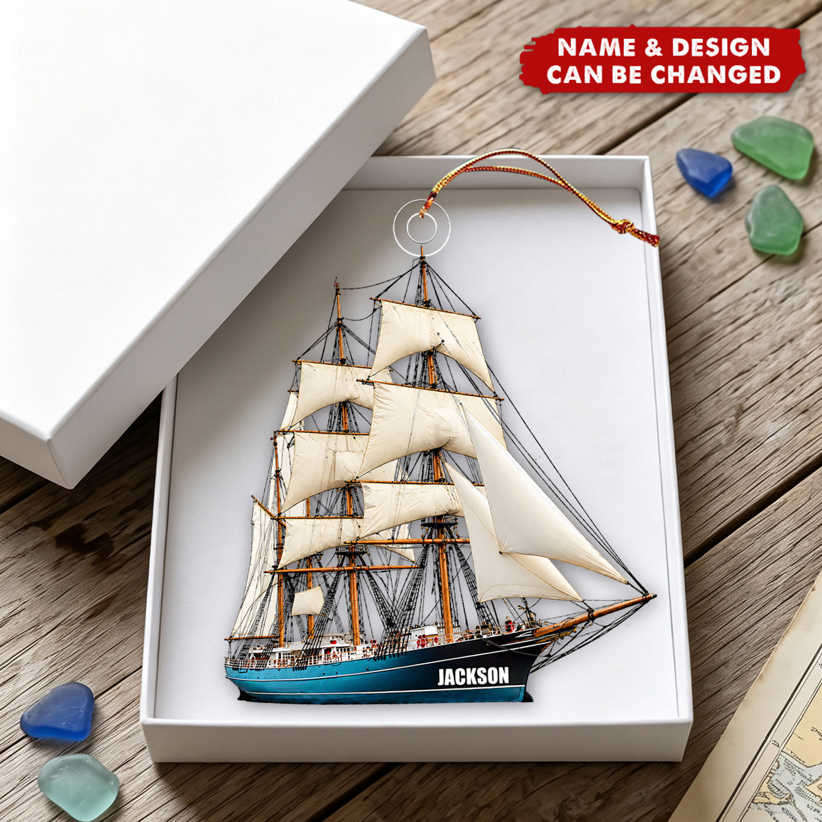 Sailboat Ornament, Sailing Ornament, Personalized Gift, Nautical Ornament, Boat Ornament