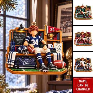 Personalized Soccer Christmas Ornament - For Boys Who Love Soccer