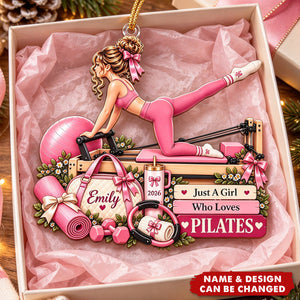 Personalized Christmas Ornament For Girls Who Love Pilates