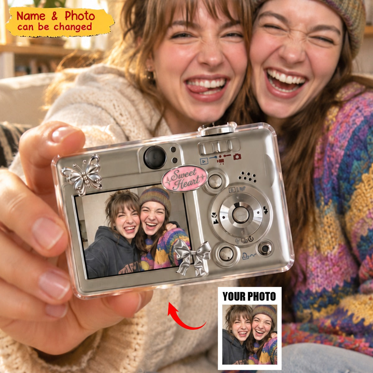 Custom Vintage Photo Fridge Magnet -  Personalized Couple Photo Magnet
