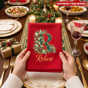Custom Napkin - Personalized Christmas Birthday Gifts - Gather & Be Merry