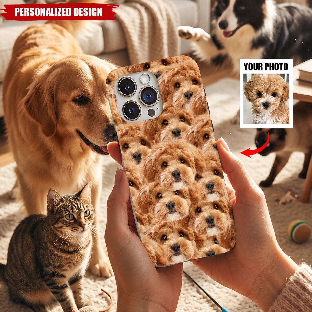 Custom Full Face Pet Photo Phone Case - Personlized Gift For Pet Lover