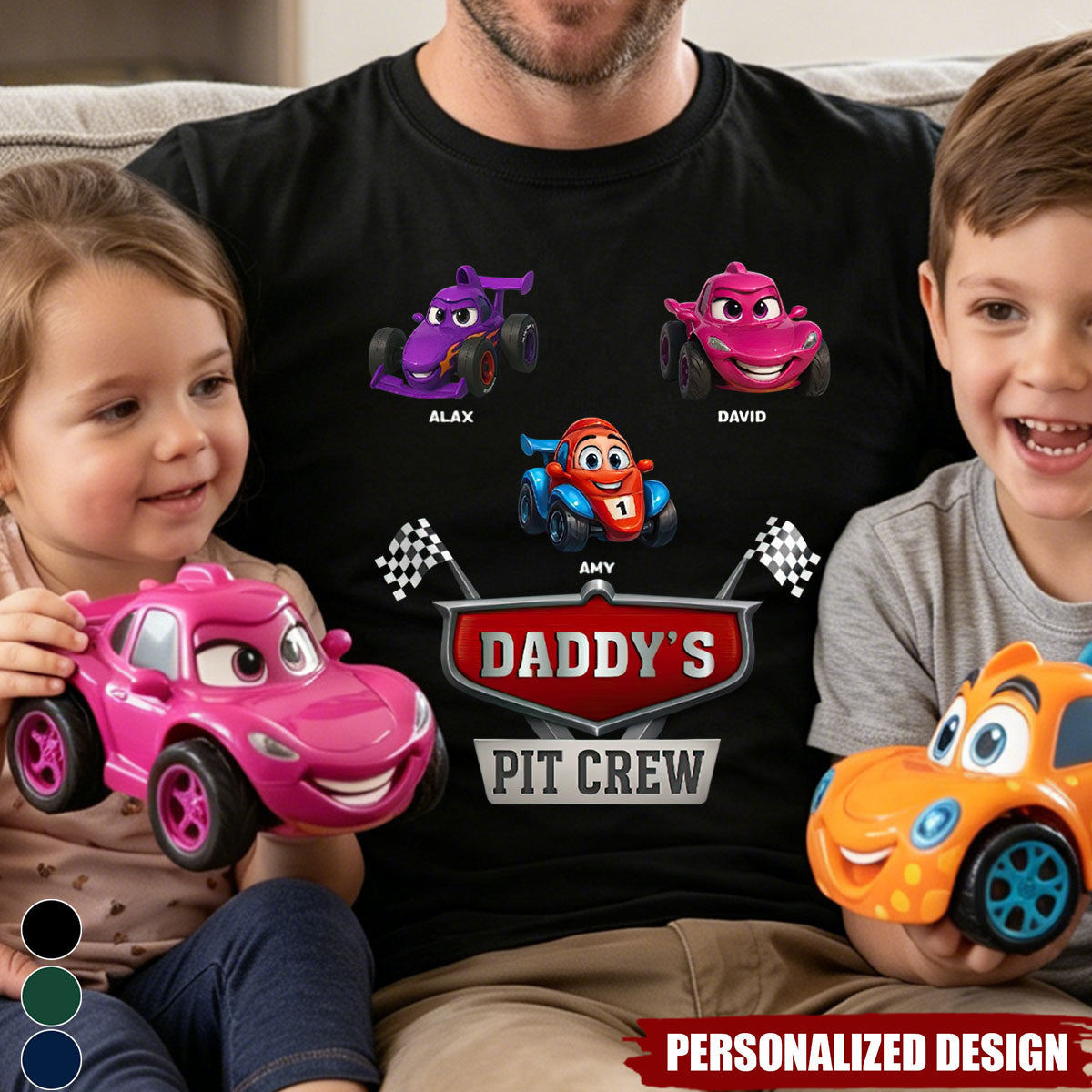 Daddy's Pit Crew - Personalized Shirt - Father's Day Gift For Dad, Husband