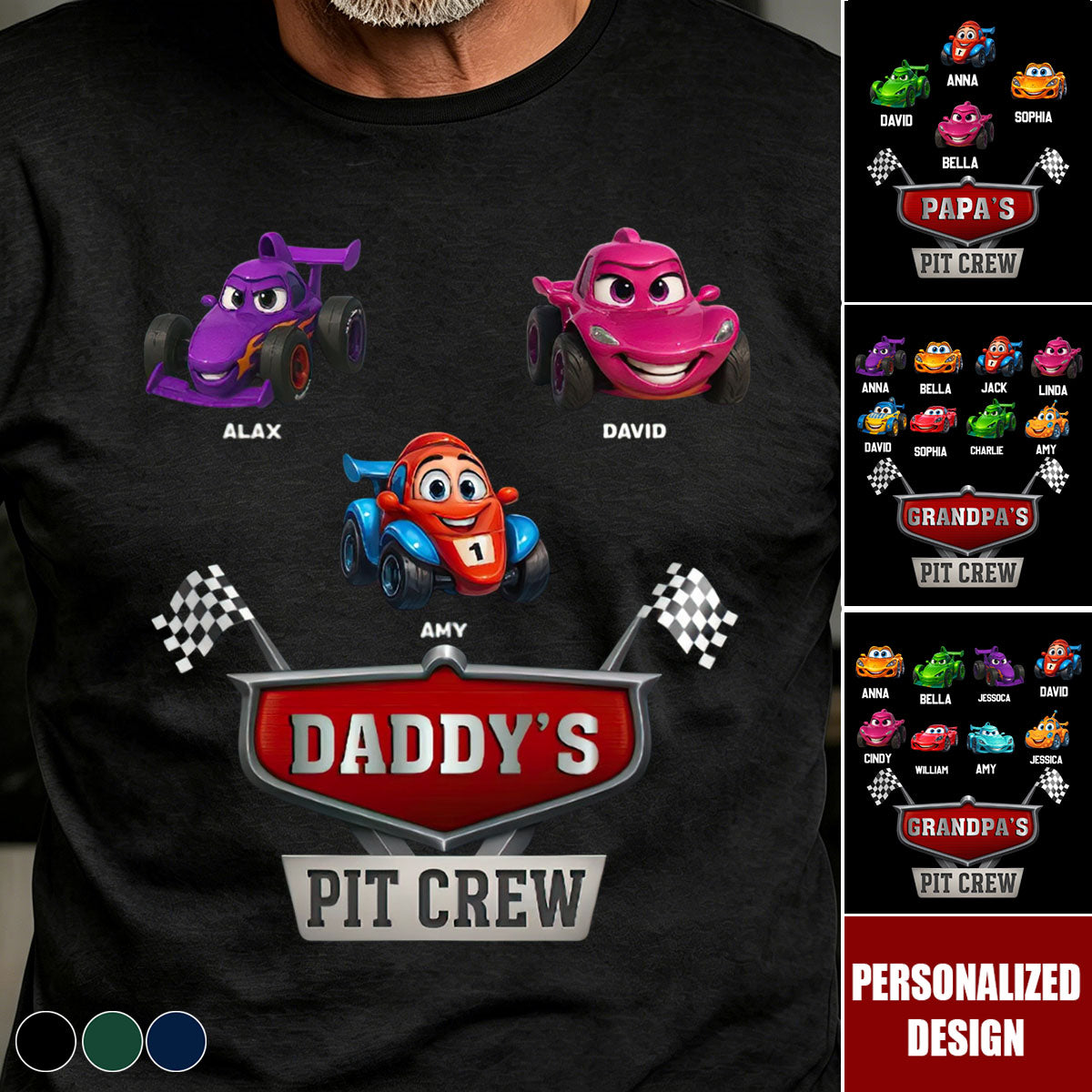 Daddy's Pit Crew - Personalized Shirt - Father's Day Gift For Dad, Husband