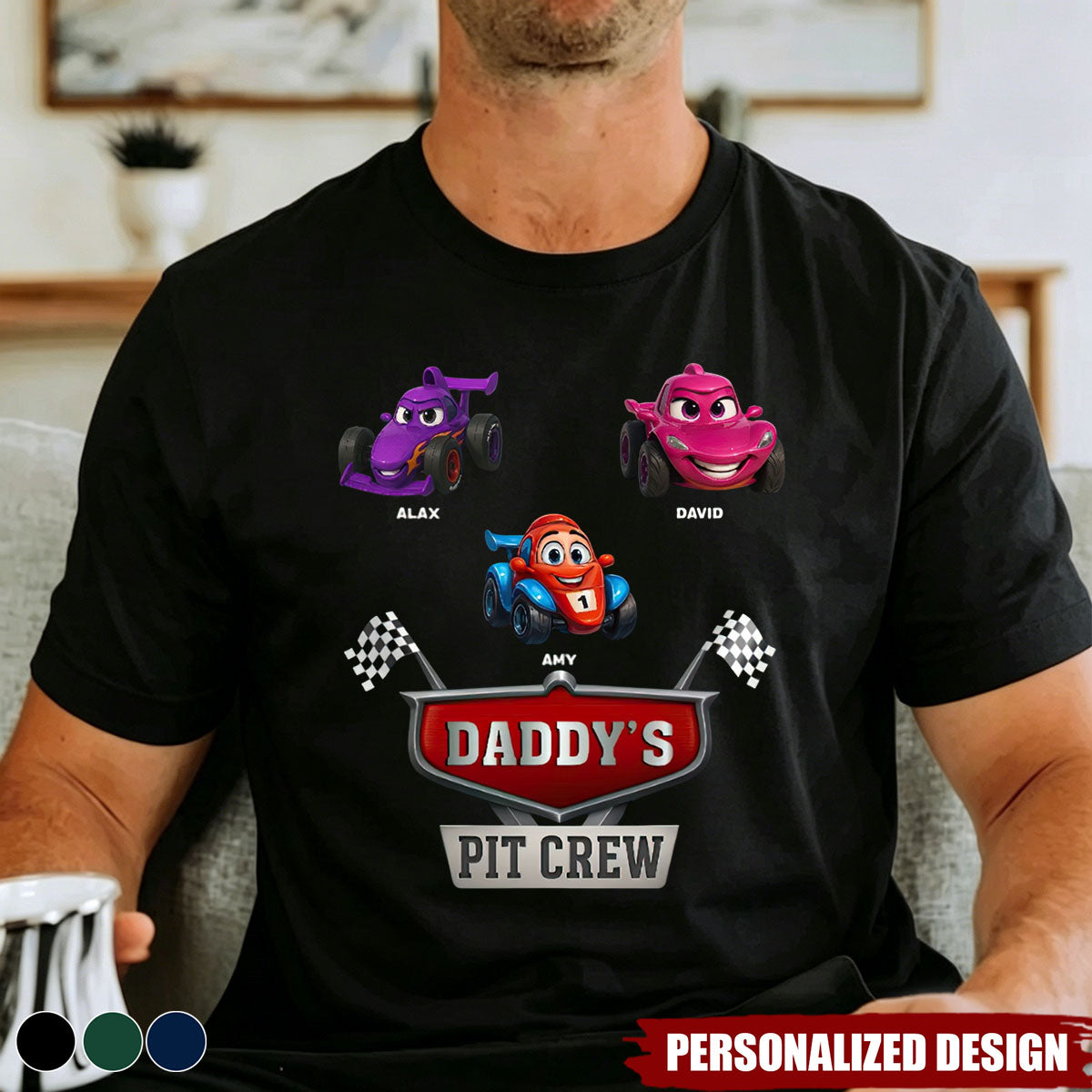 Daddy's Pit Crew - Personalized Shirt - Father's Day Gift For Dad, Husband