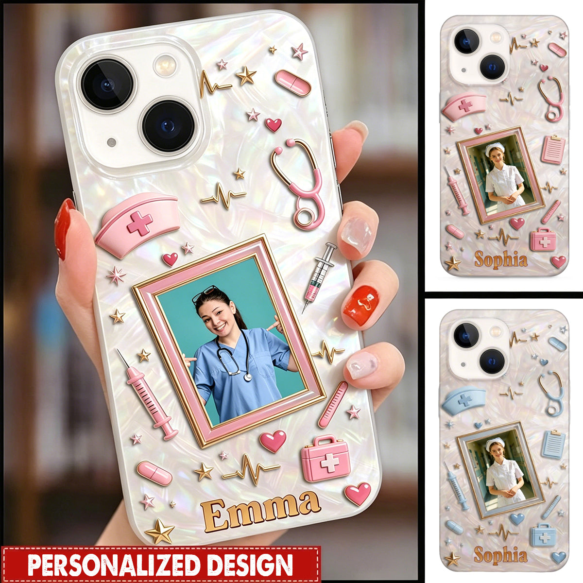 Proud Nurse - Personalized Clear Phone Case, Nurse's Day Gift For Nurse