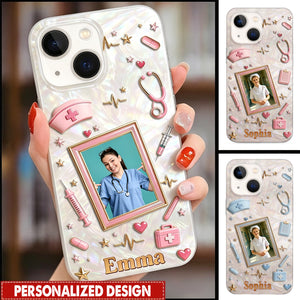 Proud Nurse - Personalized Clear Phone Case, Nurse's Day Gift For Nurse