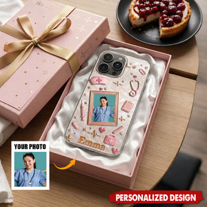 Proud Nurse - Personalized Clear Phone Case, Nurse's Day Gift For Nurse