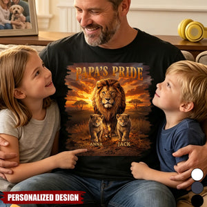 Personalized Shirt Lion Dad & Lion Kids - Father's Day Gift for Father Husband