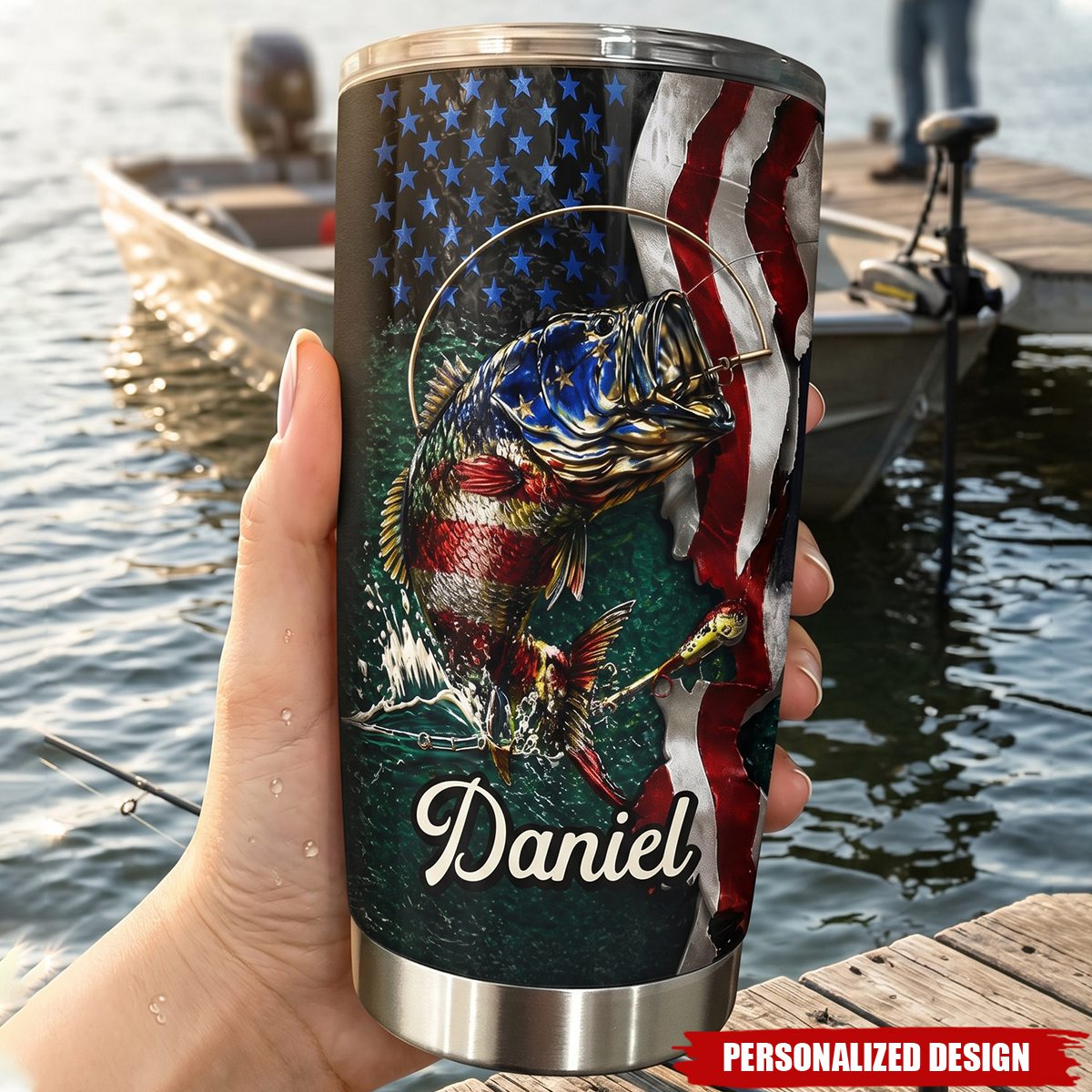 The Rodfather Make Fishing Great Again - Personalized Tumbler, Gift For Dad, Fishing Lover