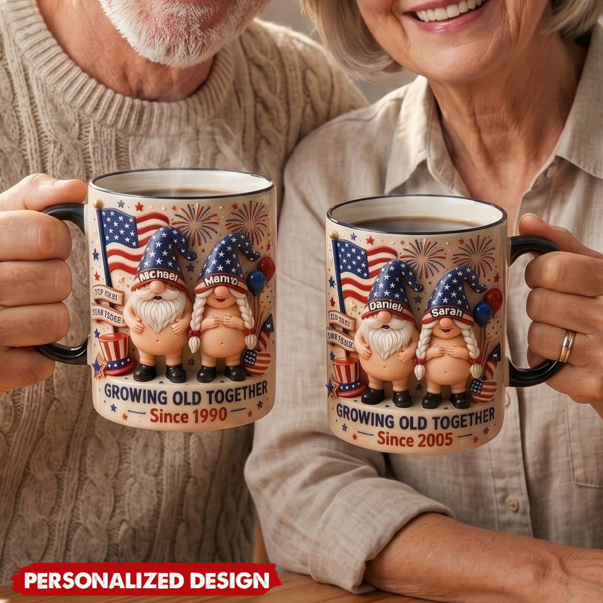 Growing Old Together - Personalized Coffee Mug, Gifts For Couple