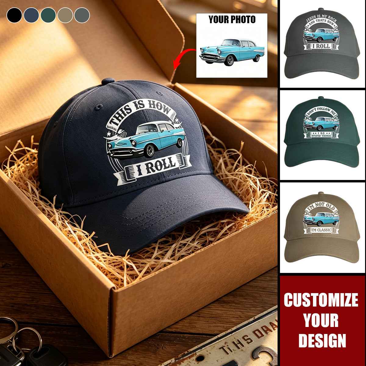 I'm Not Old I'm Classic Funny Car Graphic Personalized Car's Photo Classic Cap