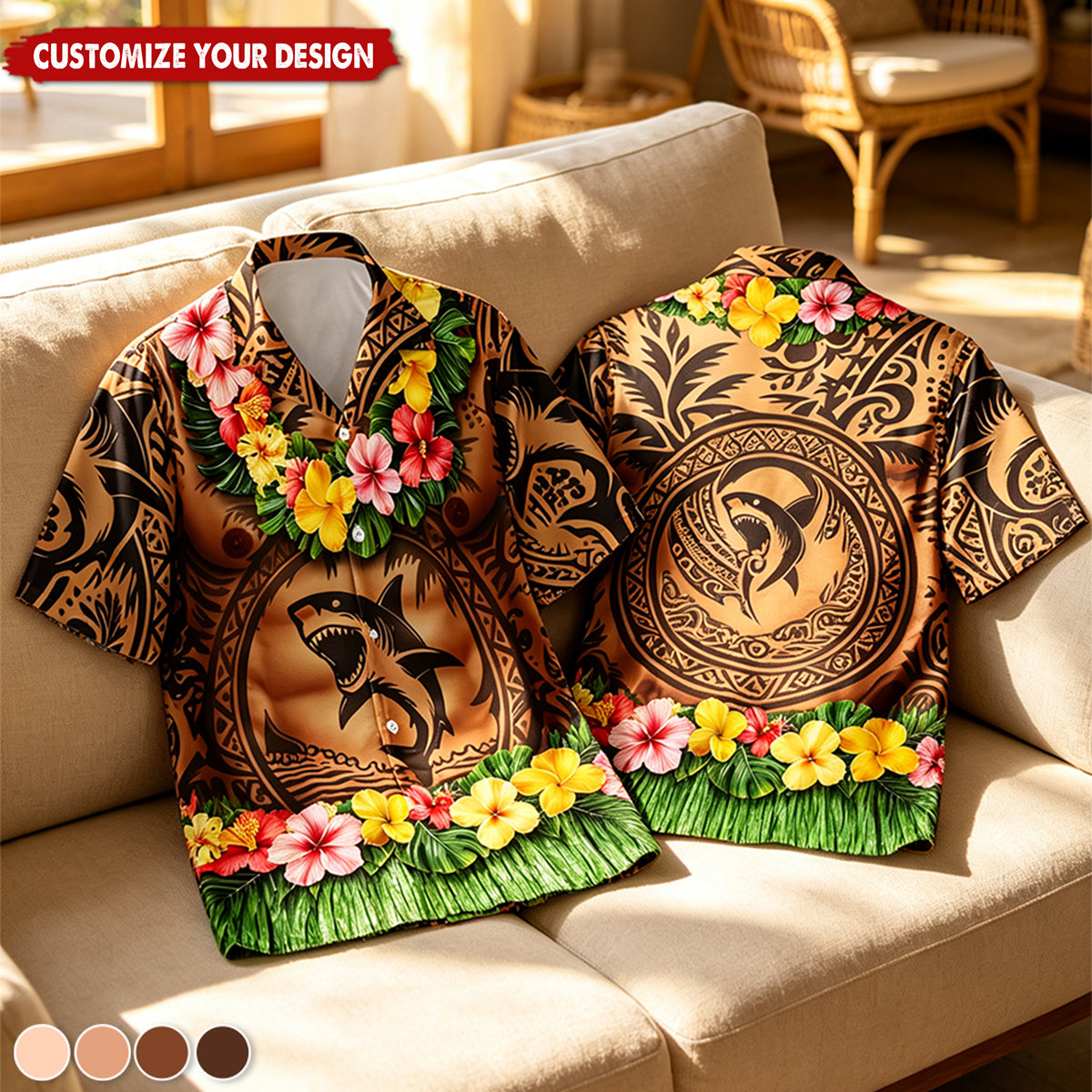 Custom Funny Unisex Tropical Hawaiian Aloha Shirt - Personalized Summer Vacation And Travel Gifts For Men - Aloha Trouble