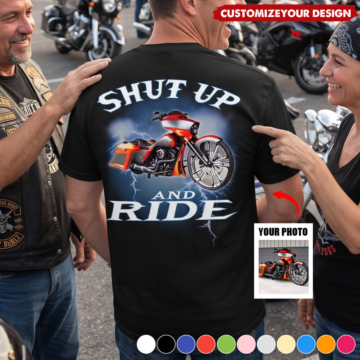Custom Motorcycle Photo Shirt - Personlized Gift For Motorcycle Lovers