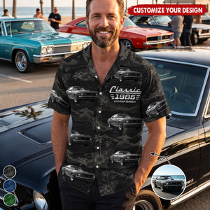 Custom Photo Vintage Car Limited Edition - Personalized Hawaiian Shirt