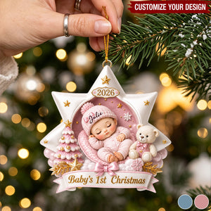 Born For Christmas Wonder - Personalized 3D Effect Acrylic Ornament