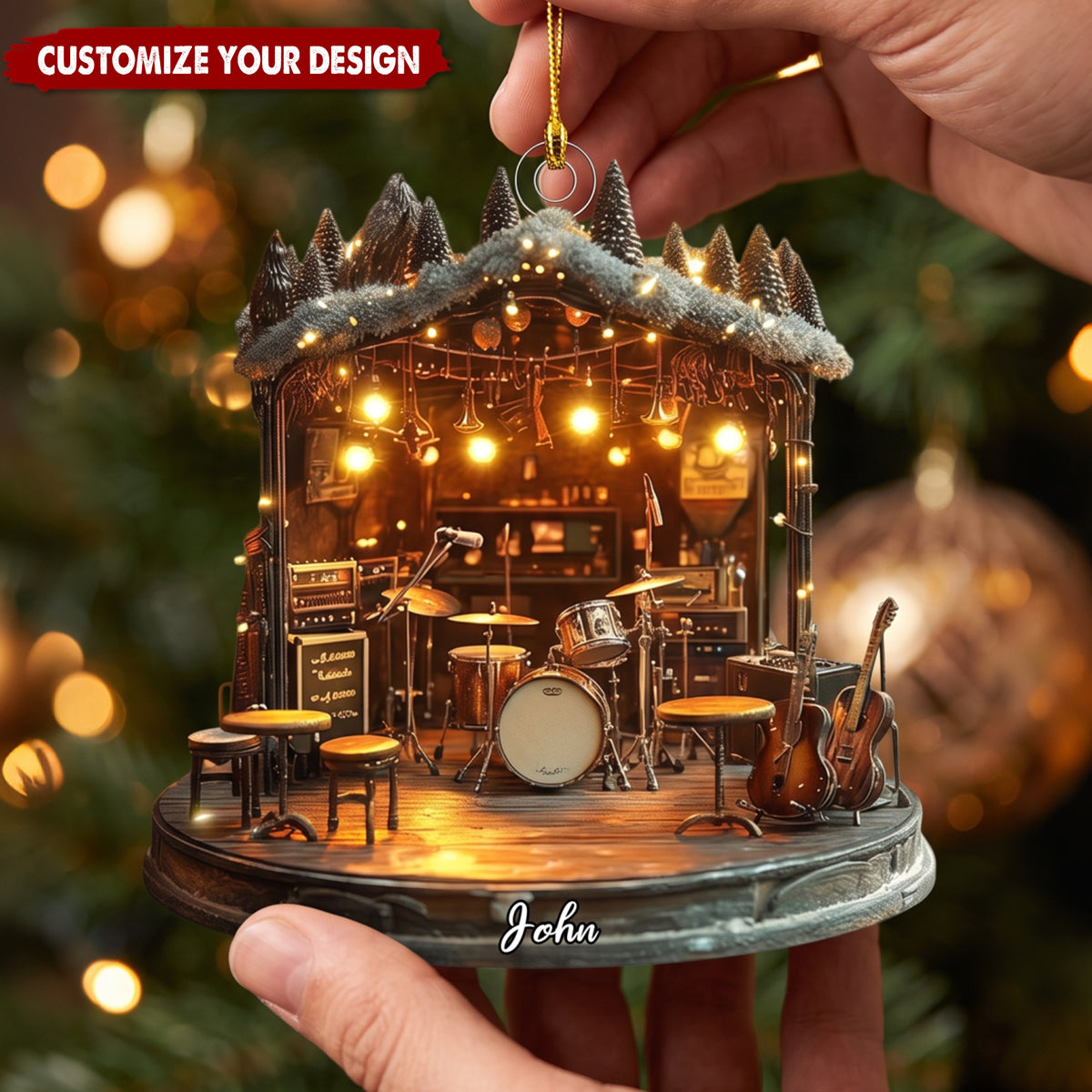 Personalized Musician Christmas Ornament - Custom Band Acrylic Gift