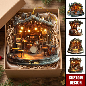 Personalized Musician Christmas Ornament - Custom Band Acrylic Gift