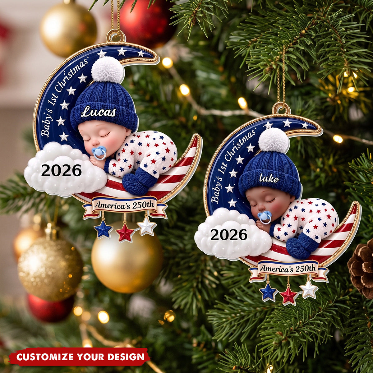 Baby's First Christmas - Personalized Acrylic Ornament, Gift For New Parents