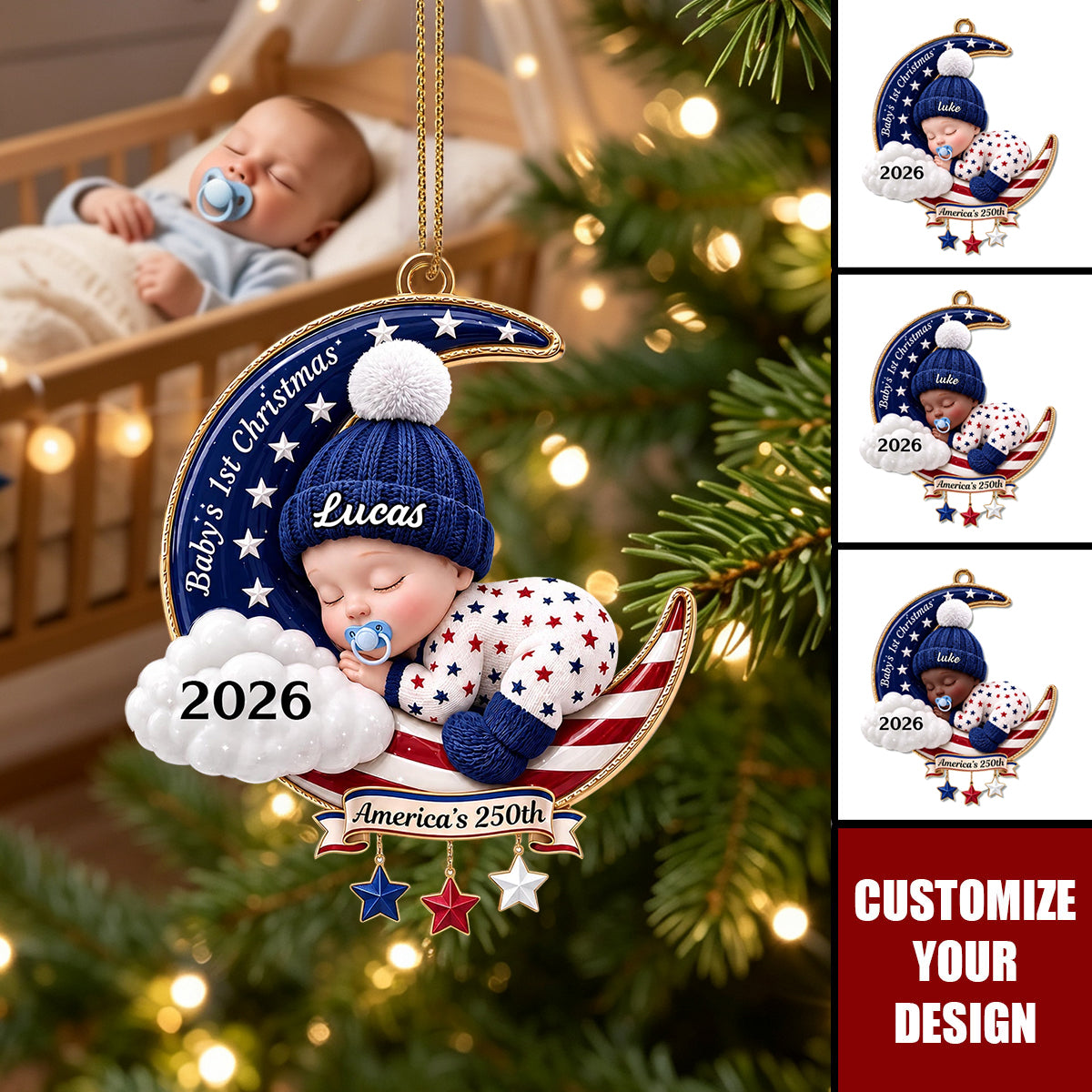 Baby's First Christmas - Personalized Acrylic Ornament, Gift For New Parents