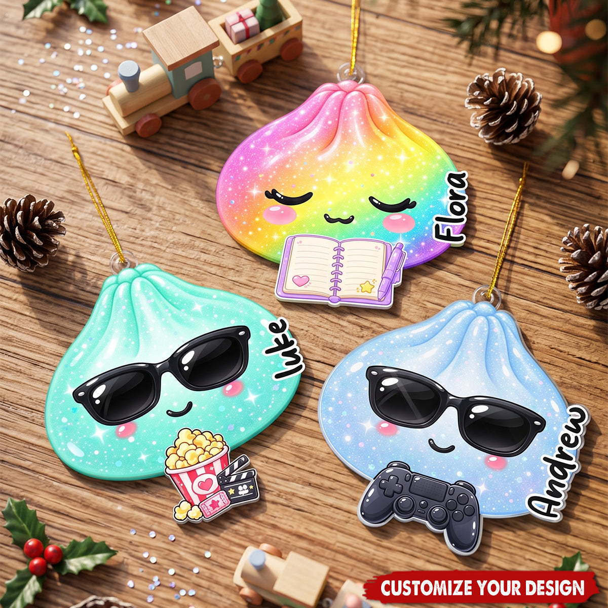 Personalized Christmas Birthday Gifts For Kids - Custom Acrylic Ornament