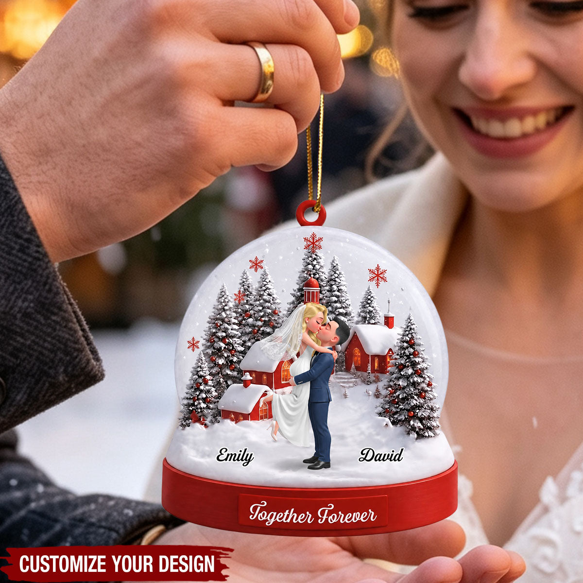 Personalized Acrylic Ornament-Together Forever, Gift For Couples