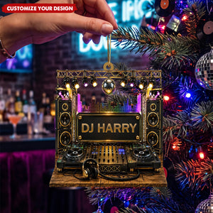 Custom DJ Stage Ornament - Personalized Name Music Keepsake