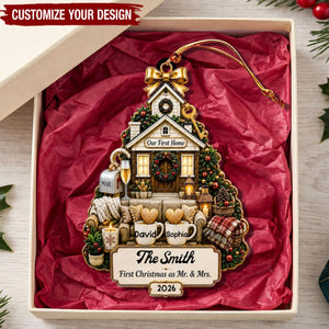 Our First Home - Personalized Ornament, Gift For Couples and Newlyweds