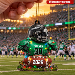Football Is My Therapy - Personalized Acrylic Ornament, Gift For Football Lovers