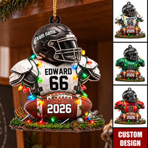 Football Is My Therapy - Personalized Acrylic Ornament, Gift For Football Lovers