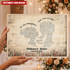 Daughter And Son In Law - Personalized Poster, Wedding Gift from Parents