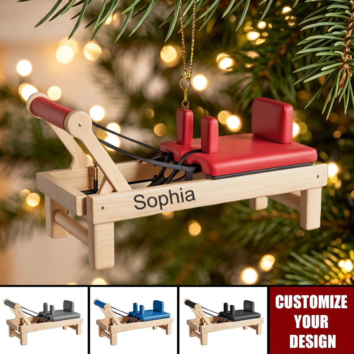 Custom Pilates Equipment Gift for Pilates Lover - Personalized Acrylic Ornament