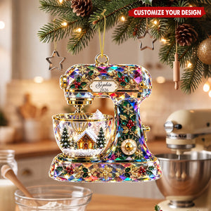 Personalized Acrylic Baking Ornament, Stand Mixer Christmas Tree Decor