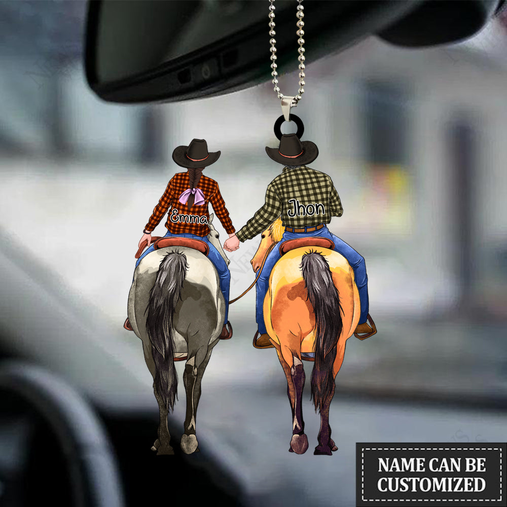 Gift For Couple For Her For Him For Horse Lovers For Horse Riders Ornament