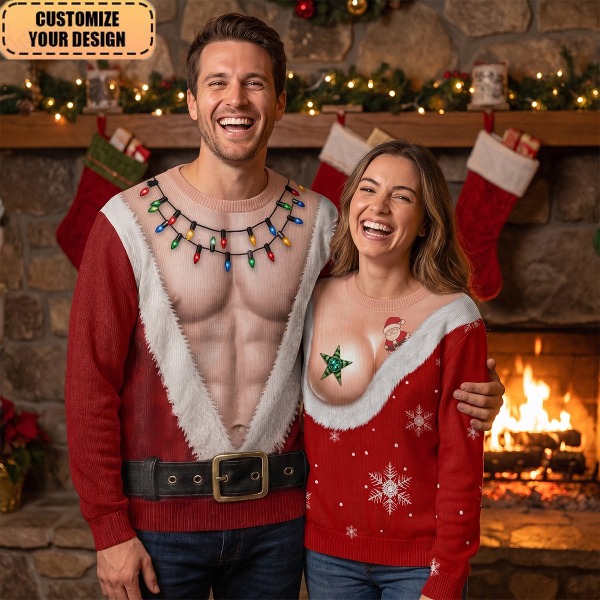 Custom Funny Ugly Sweater - Personalized Christmas Birthday Gift
