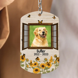 Custom Photo Dog Keychain- Upload Photo - Memorial Gift Idea For Dog Lovers - I'm Right Here In Your Heart