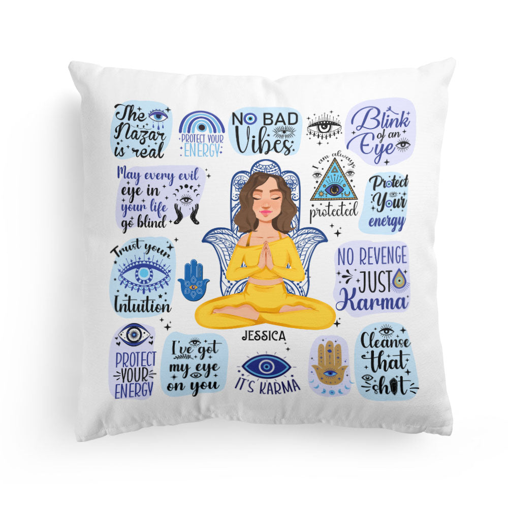 Eye Blue Eye Protect Your Energy - Personalized Pillow