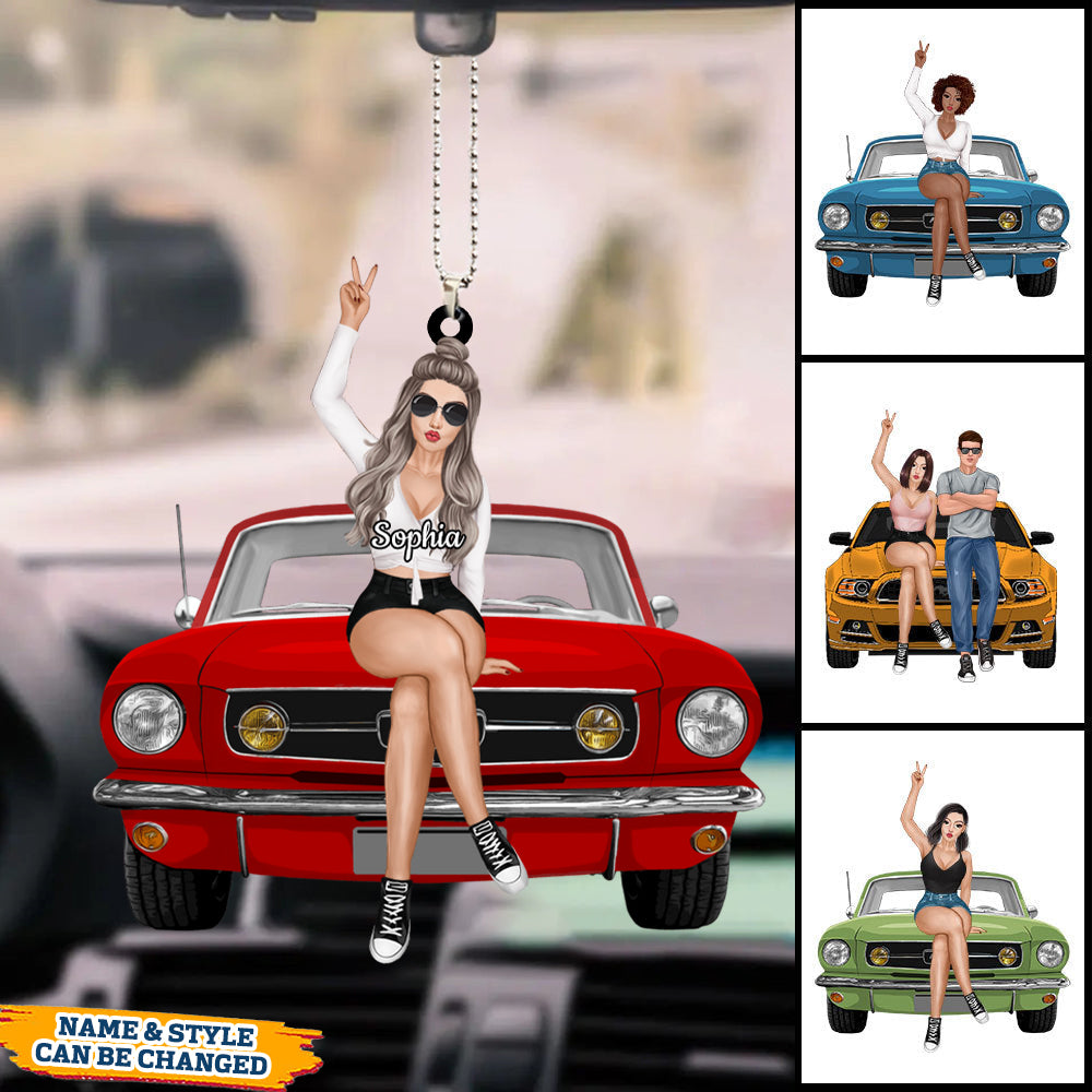 Go on a trip together, buy a mustang, Personalized Ornament