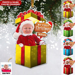 Our Greatest Gift - Baby's First Christmas Personalized Acrylic Photo Ornament