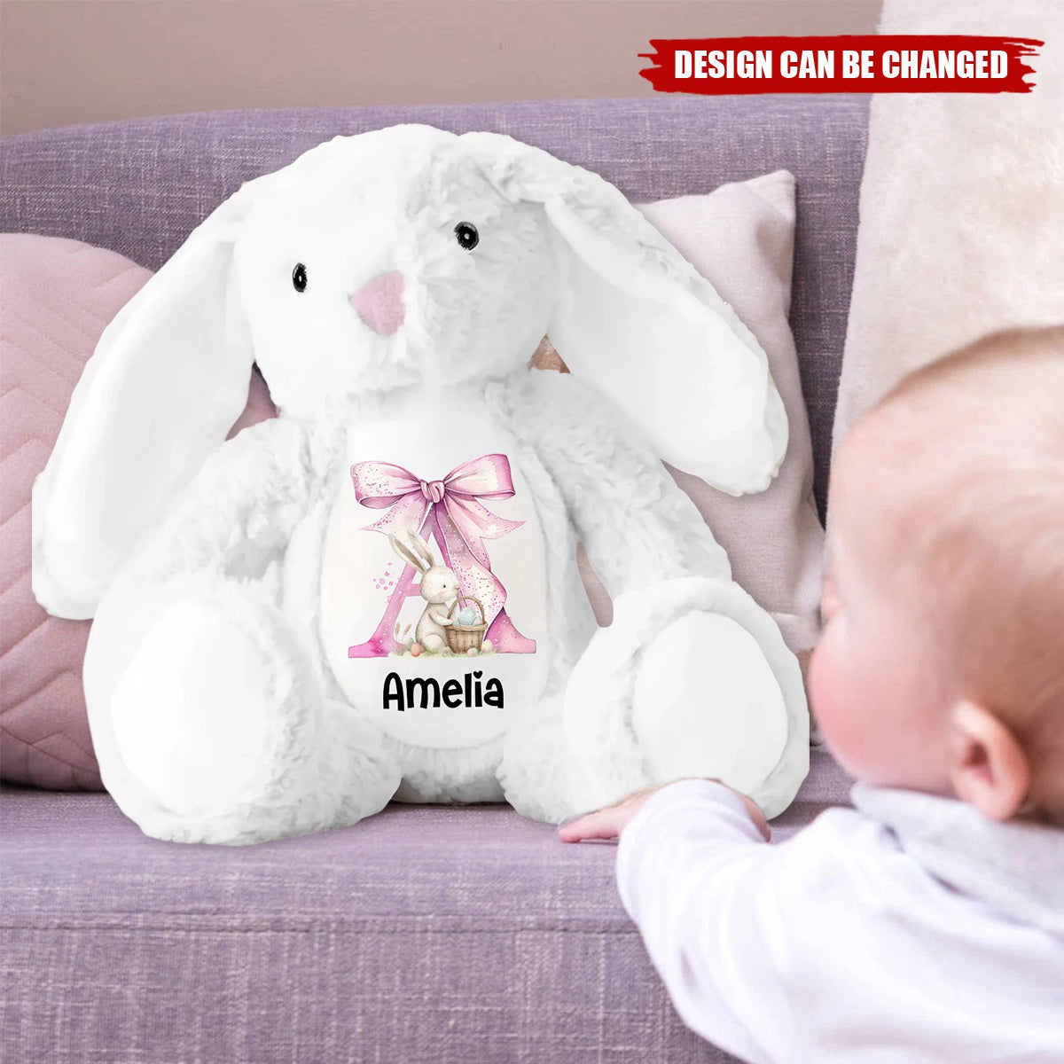 Easter Joy And Blessings From Above - Family Personalized Custom Easter Bunny Plush - Easter Gift For Family Members