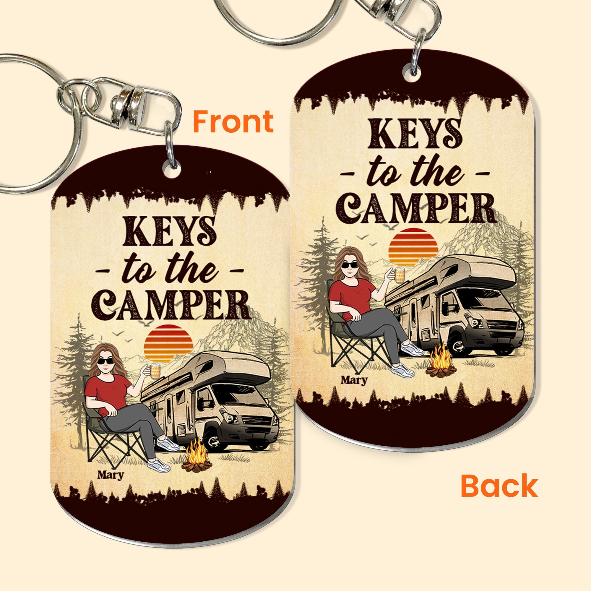 Keys To The Camper For Wander Woman - Personalized Keychain