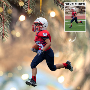 Personalized Custom Photo Mica Ornament - Gift For American Football, Baseball, Basketball Sport Player