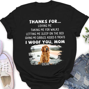 Dog Thanks For Photo Personalized Custom Unisex T-shirt